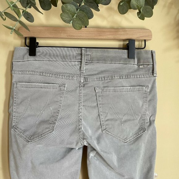 Mother The Looker Gray Raw Hem Ankle Jeans - 27 - Picture 8 of 10